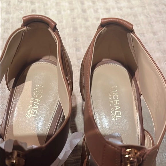 Michael Kors Brown Espadrille Wedges with Straps - Picture 5 of 6